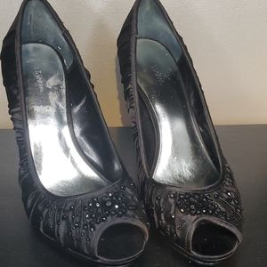 Fancy black high heels